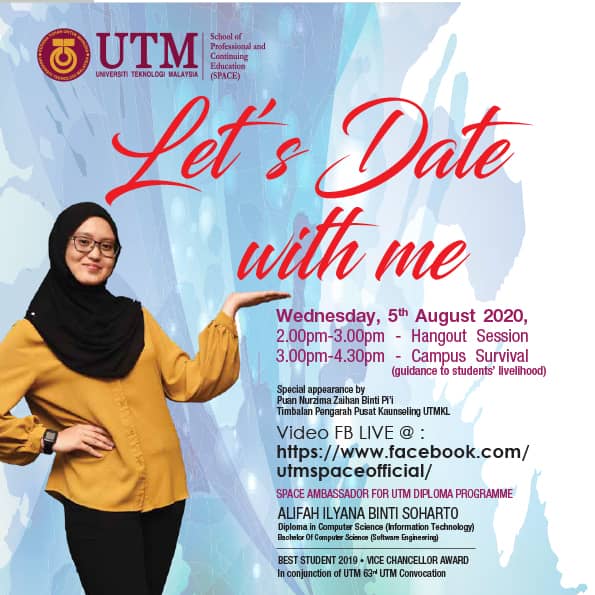 Lets Date With Me – Alifah Ilyana binti Soharto (Vice Chancellor Award)