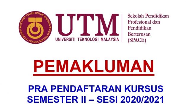 Pemakluman Pra Pendaftaran Semester II, Sesi 2020/2021