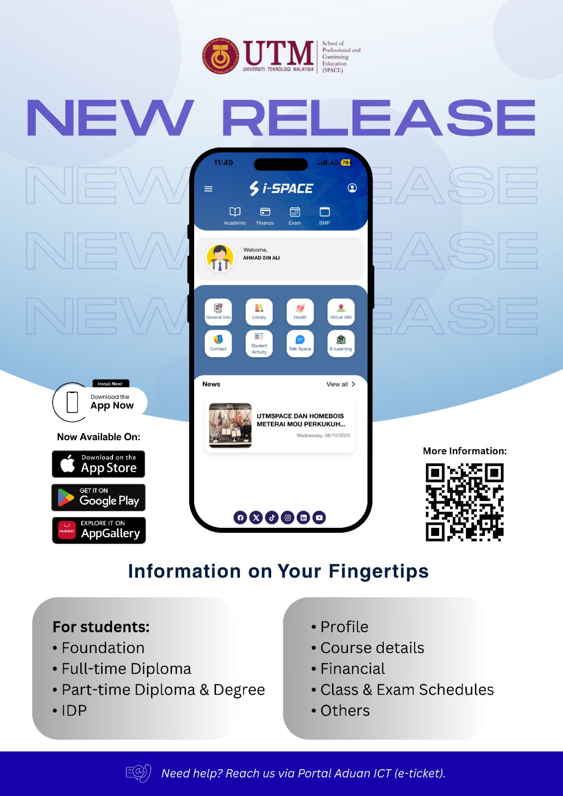 Install i-Space App for an Enhanced Student Experience