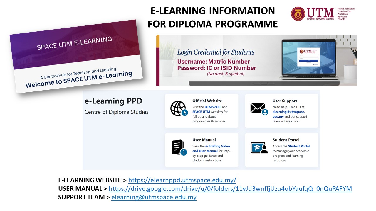 INFORMATION FOR E-LEARNING – DIPLOMA PROGRAMME